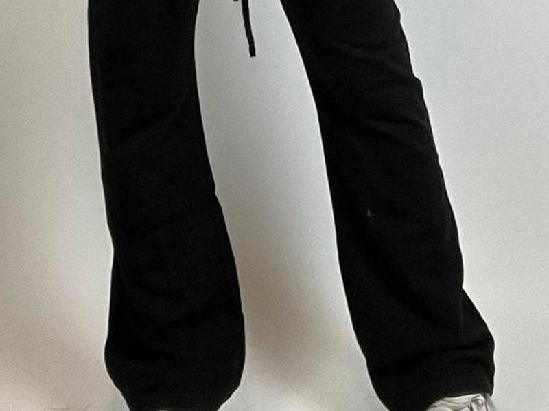 Mid Waist Glitter Star Flared Sweatpants Product Image