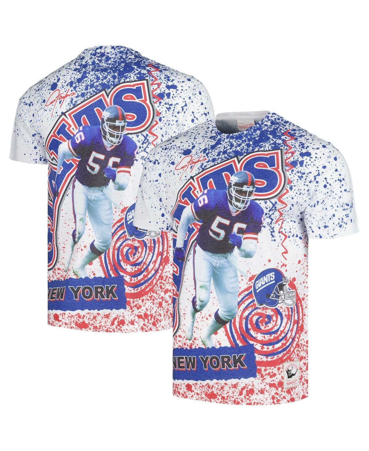 Men's Mitchell & Ness  White New York Giants Retired Player Name & Number Burst T-Shirt, Size: 2XL Product Image