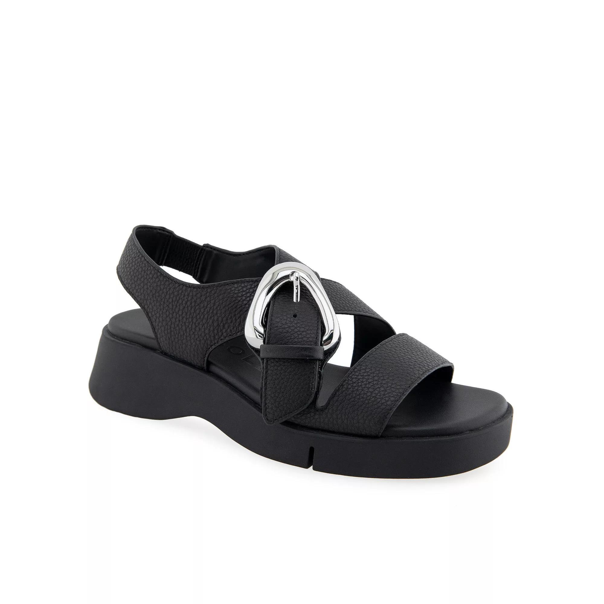 Aerosoles Fez Women's Elastic Platform Sandals, Size: 11 Medium, Black Product Image