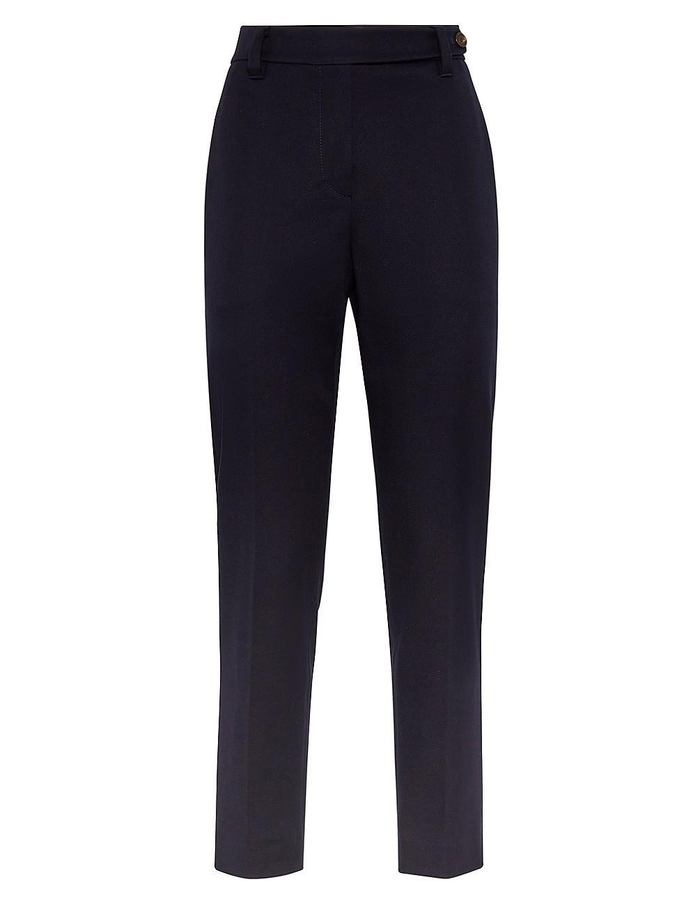 Mid-Rise Cotton Twill Boy-Fit Ankle Cigarette Pants Product Image