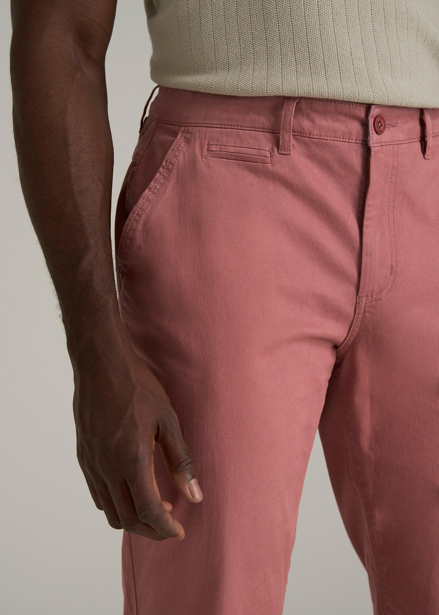 Mason Relaxed Chinos for Tall Men in Withered Rose Product Image