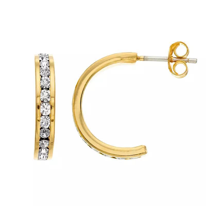 Traditions Jewelry Company 18k Gold Over Silver Crystal Birthstone Earrings, Womens, Gold Over Sterling Jun Product Image