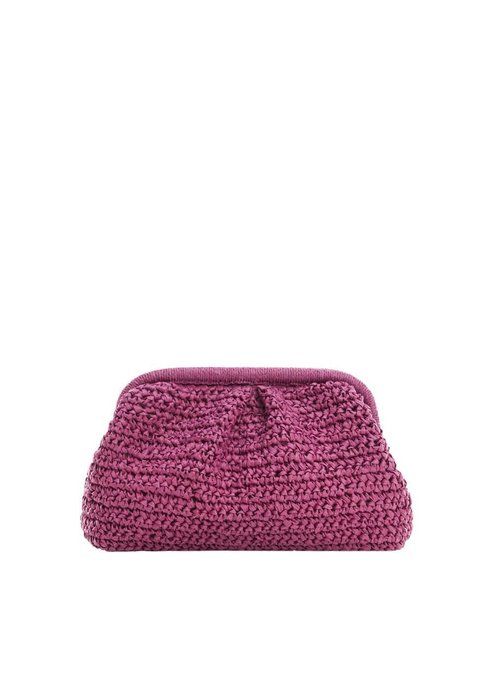 Mango Womens Natural Fiber Clutch Bag Product Image
