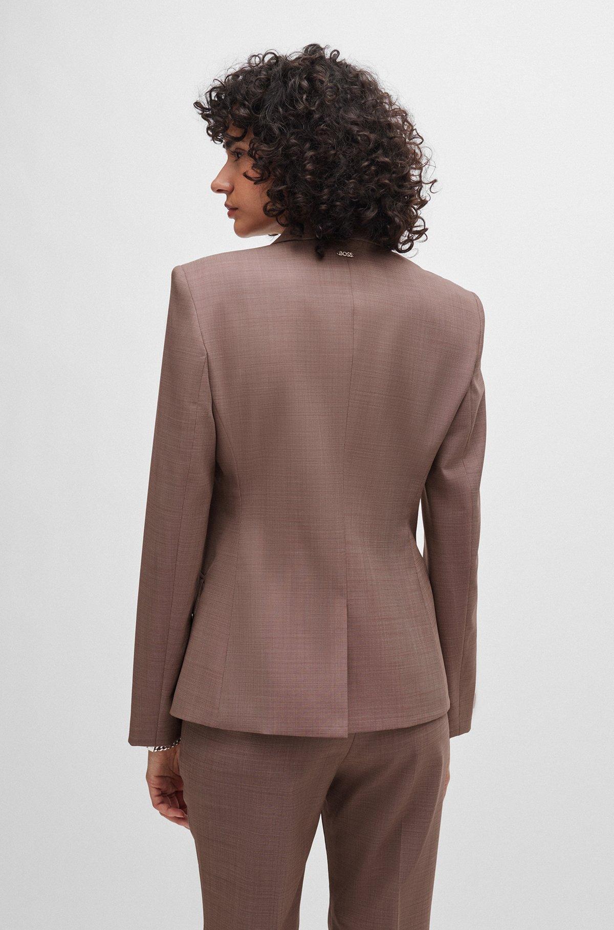 Slim-fit jacket in Italian virgin-wool sharkskin Product Image