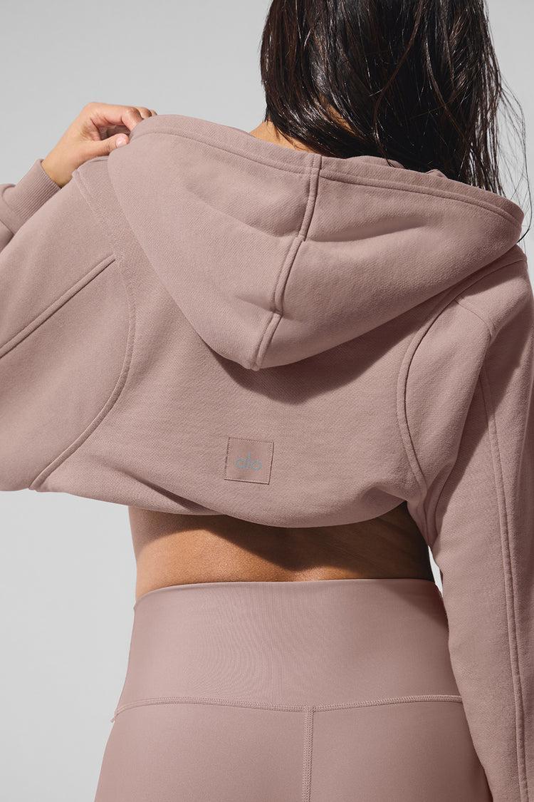 Sweet Escape Zip Up Hoodie - Taupe Product Image