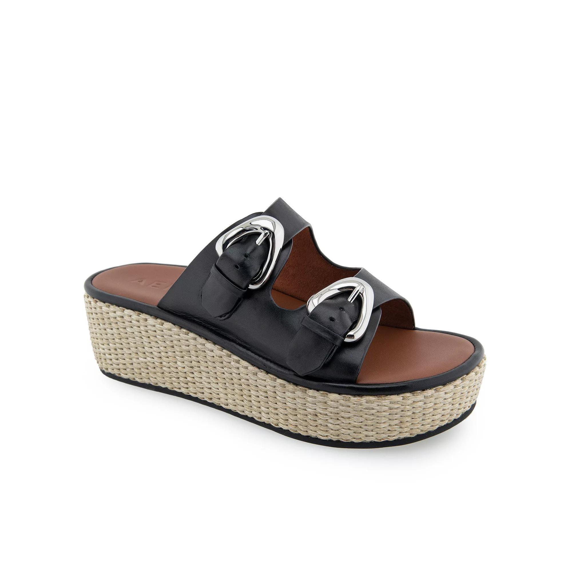 Aerosoles Darcy Womens Leather Platform Sandals Product Image