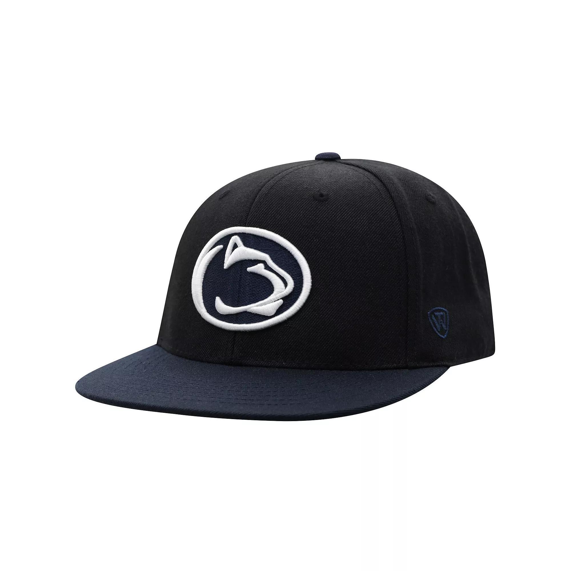 Men's Top of the World Black/Navy Penn State Nittany Lions Team Color Two-Tone Fitted Hat, Size: 7 1/4 Product Image