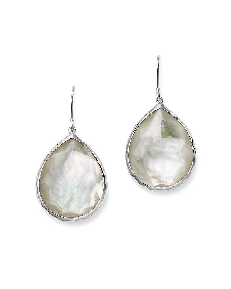 Large Teardrop Earrings in Sterling Silver Product Image