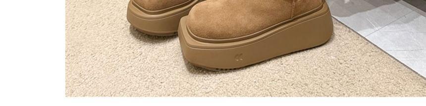 Fleece-Lined Platform Short Snow Boots Product Image
