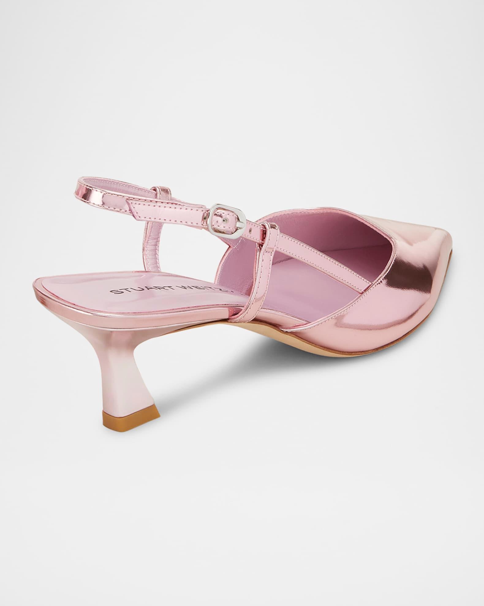 Vinnie Metallic Kitten Slingback Pumps Product Image