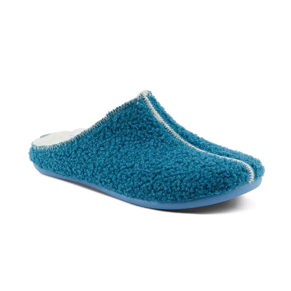 Flexus by Spring Step Lyndel Women's Sherpa Slippers, Size: 38, Blue Product Image