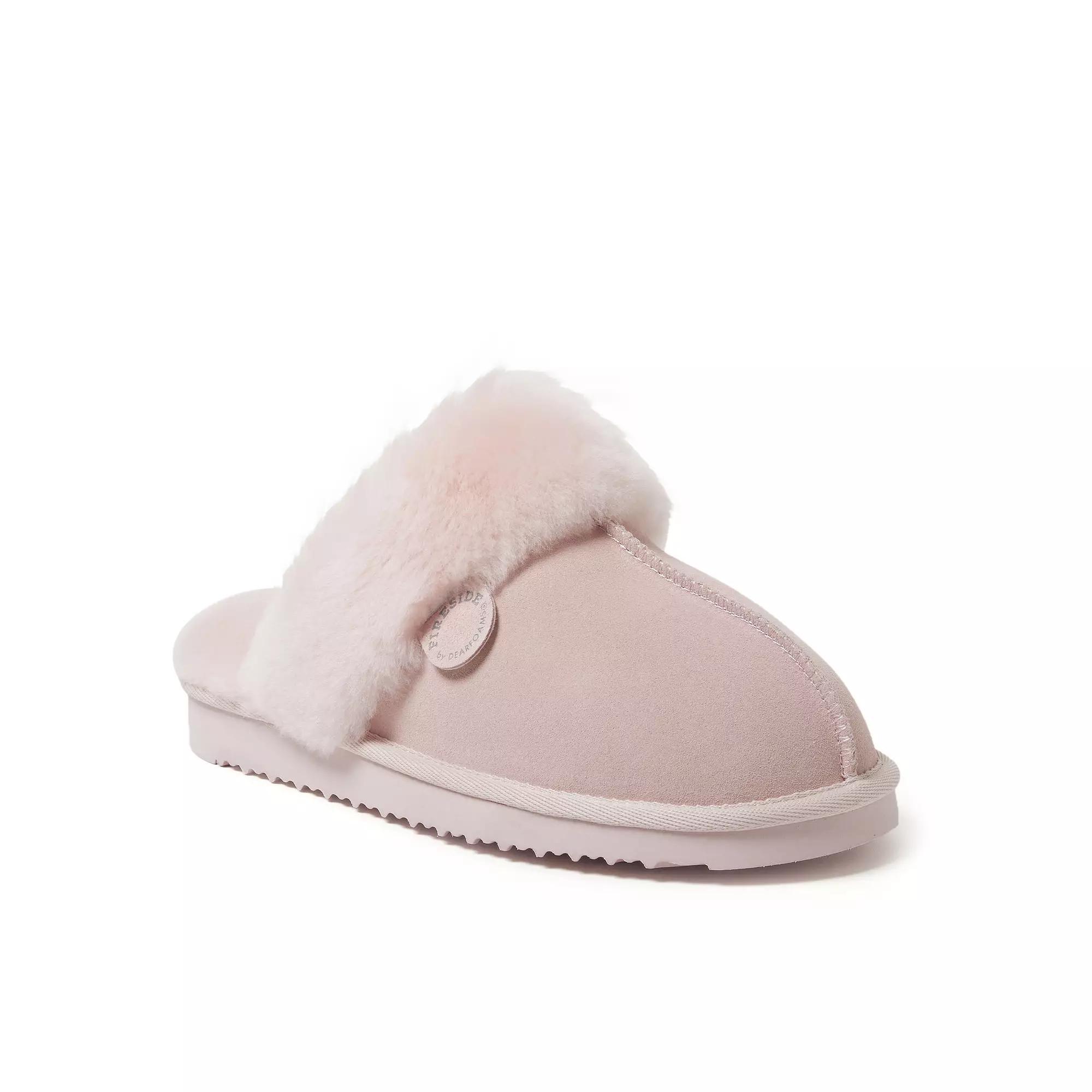 Fireside by Dearfoams Sydney Scuff Womens Slippers Pink Dust Product Image