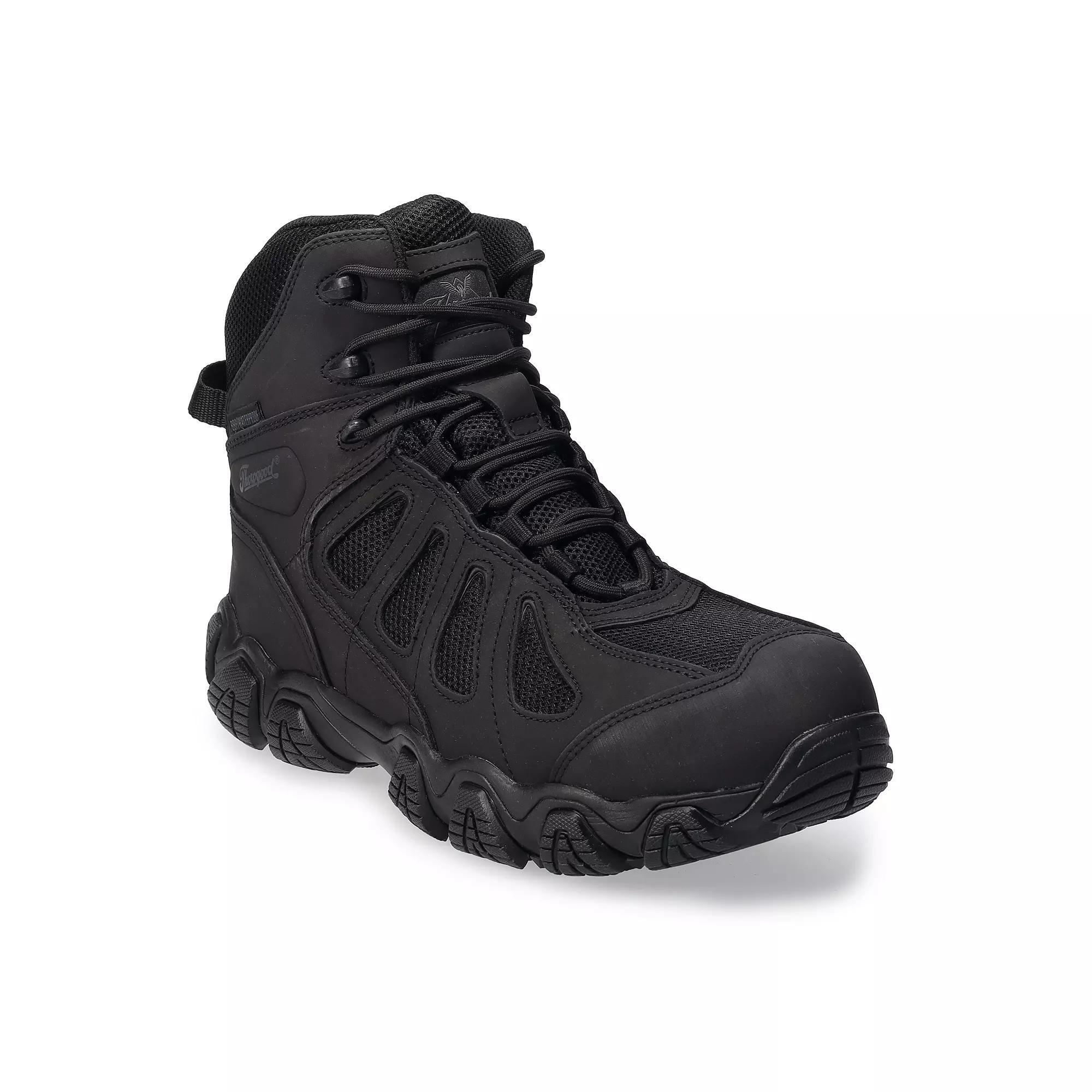 Thorogood Crosstrex Men's Side Zip Waterproof Composite-Toe Work Boots, Size: 4.5, Black Product Image