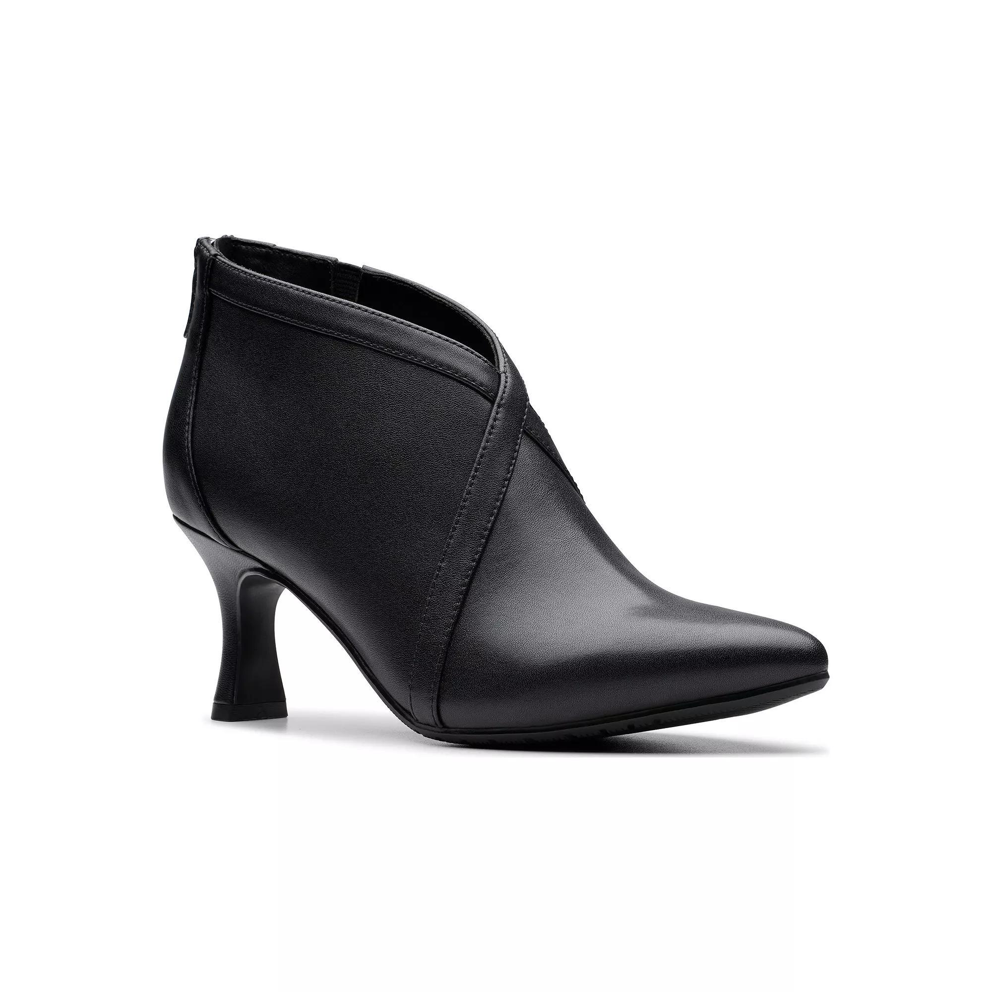 Clarks® Kataleyna Sol Women's Leather Dress Ankle Boots, Size: 9.5, Black Product Image