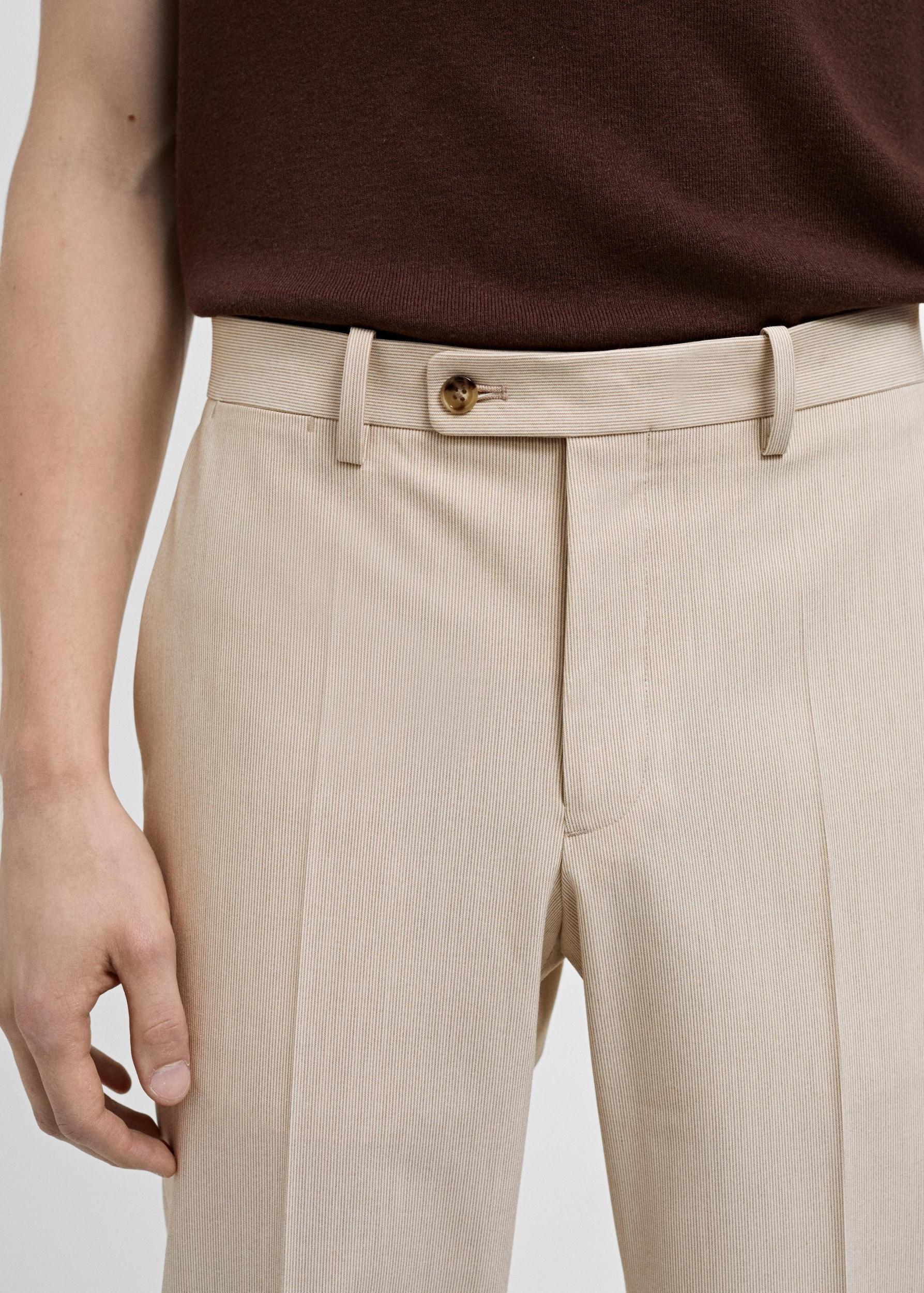 Stretch-fabric slim-fit suit pants - Men | MANGO USA Product Image