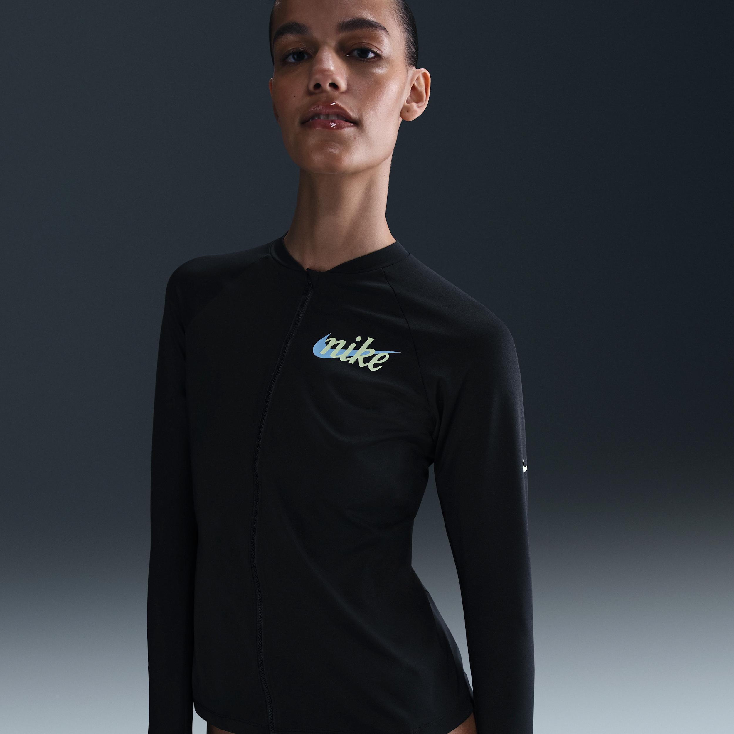 Nike Women's Swim Essential Long-Sleeve Zip Hydroguard Product Image