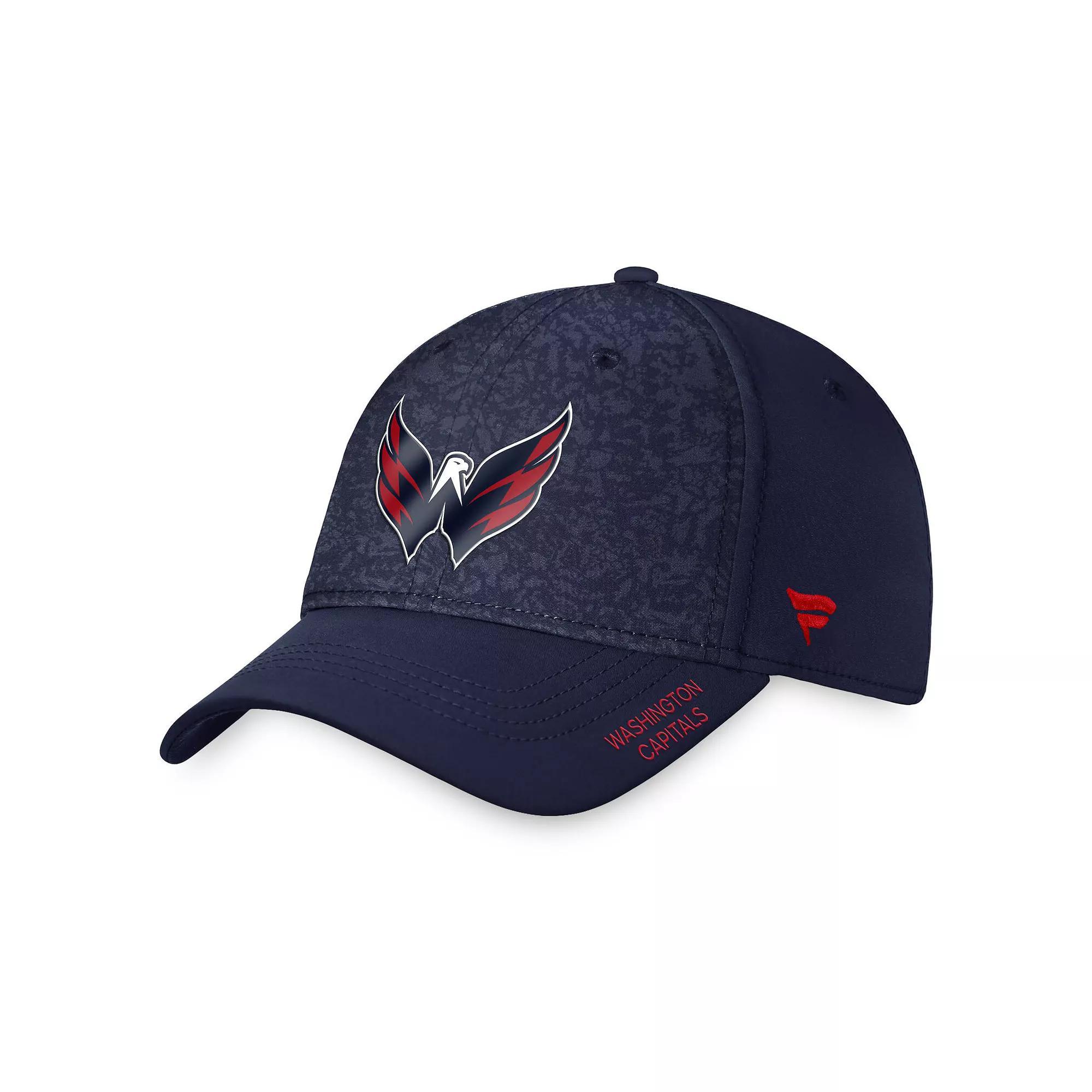 Men's Fanatics Branded  Navy Washington Capitals Authentic Pro Rink Flex Hat, Size: Medium/Large, Blue Product Image