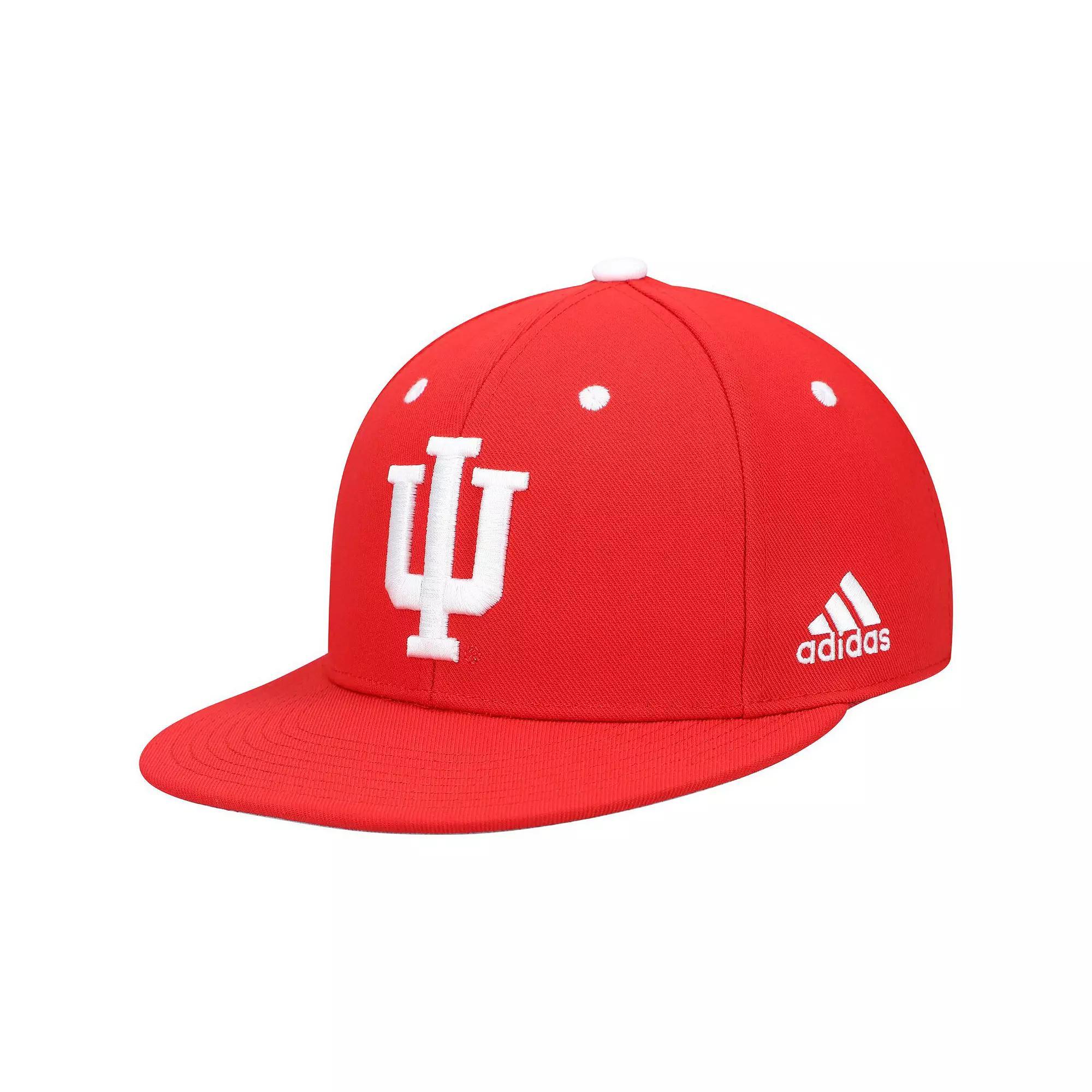 Men's adidas Indiana Hoosiers Crimson On-Field Baseball Fitted Hat, Size: 7 3/8, Red Product Image