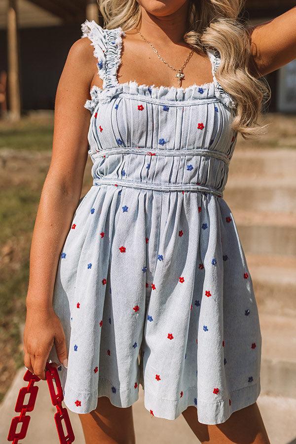 Surrounded By The Starlight Embroidered Romper Product Image
