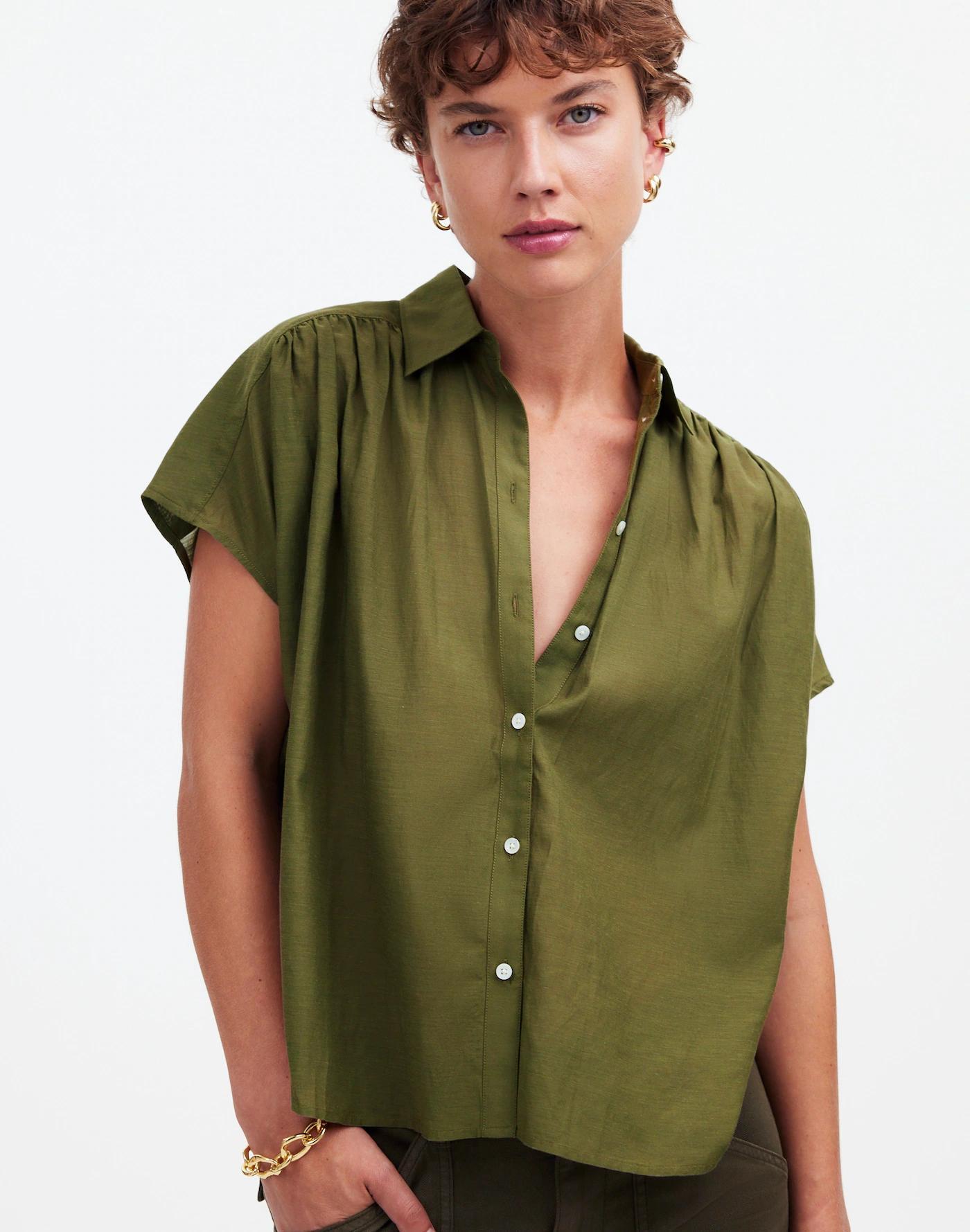 Cap-Sleeve A-Line Top Product Image