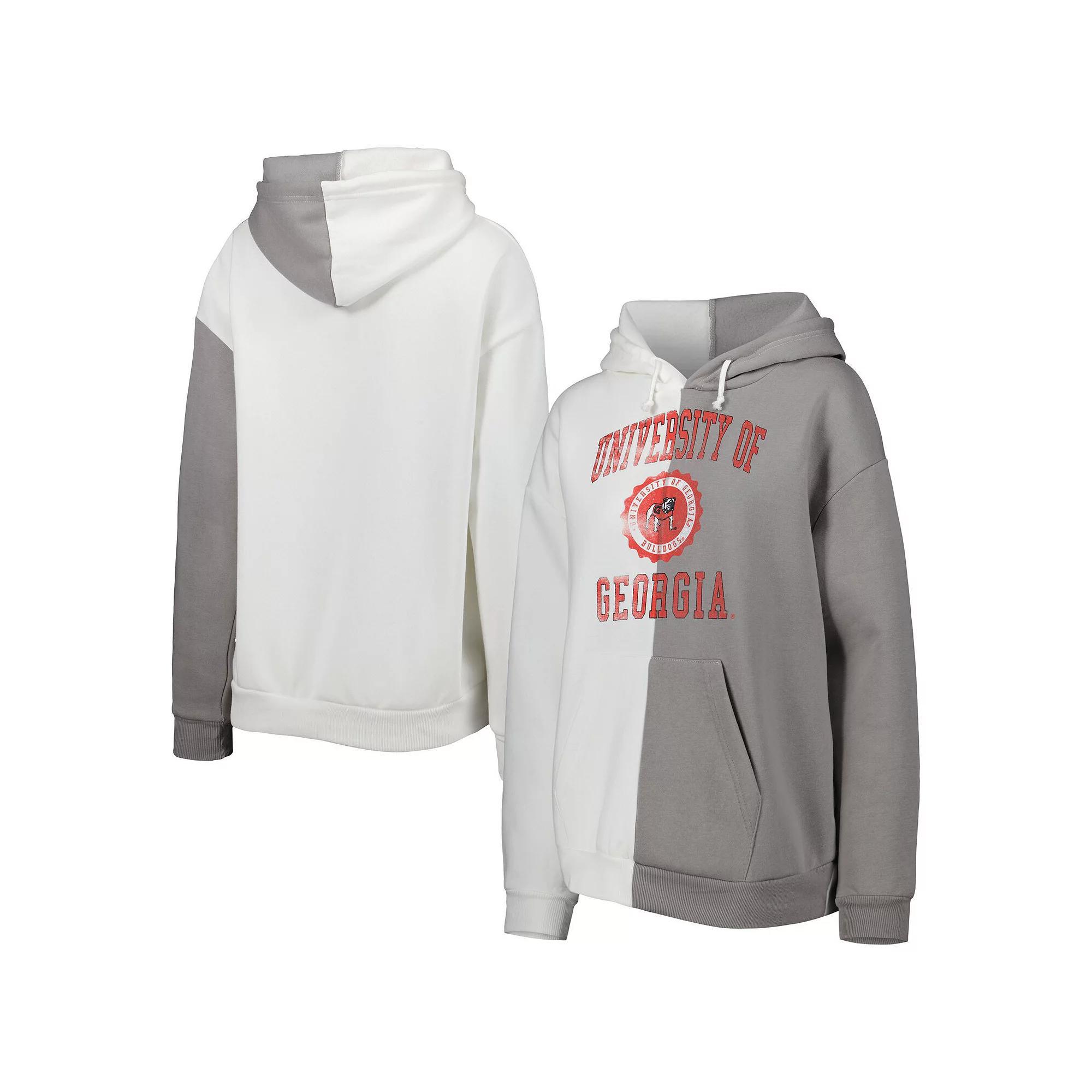 Women's Gameday Couture Gray/White Georgia Bulldogs Split Pullover Hoodie, Size: Large Product Image