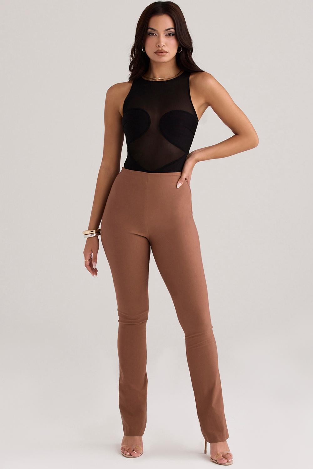 Chiara Black Sleeveless Bandage Bodysuit Product Image