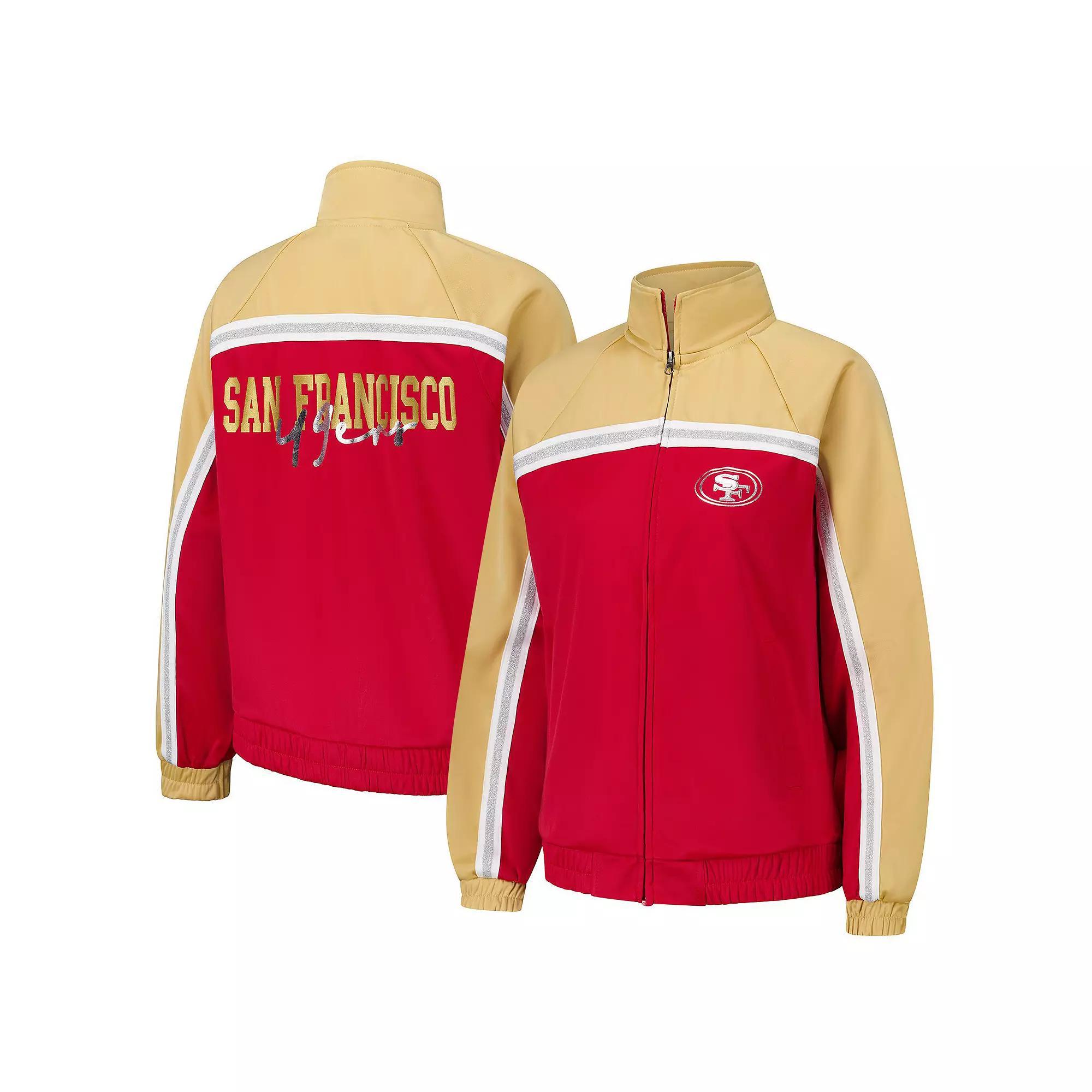 Women's G-III 4Her by Carl Banks Scarlet San Francisco 49ers Post Game Full-Zip Track Jacket, Size: Large, Red Product Image