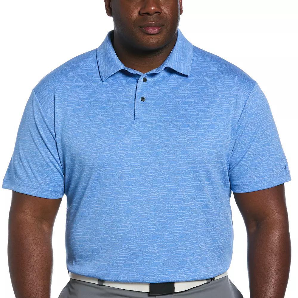 Big & Tall Grand Slam Jacquard Geo Short Sleeve Golf Polo Shirt, Men's, Size: 4XB, Regatta Grey Product Image