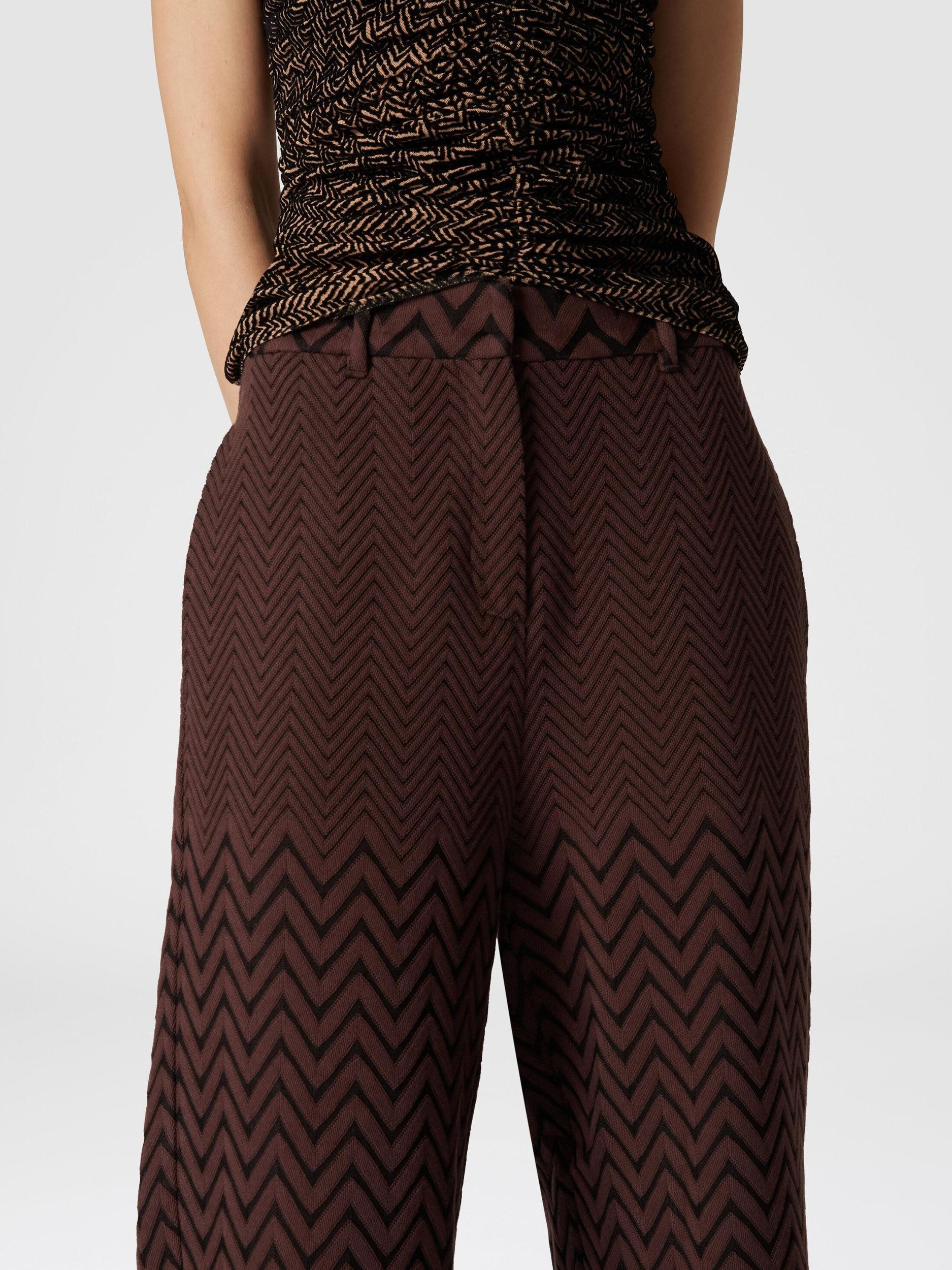 Classic zigzag cotton and viscose trousers Product Image