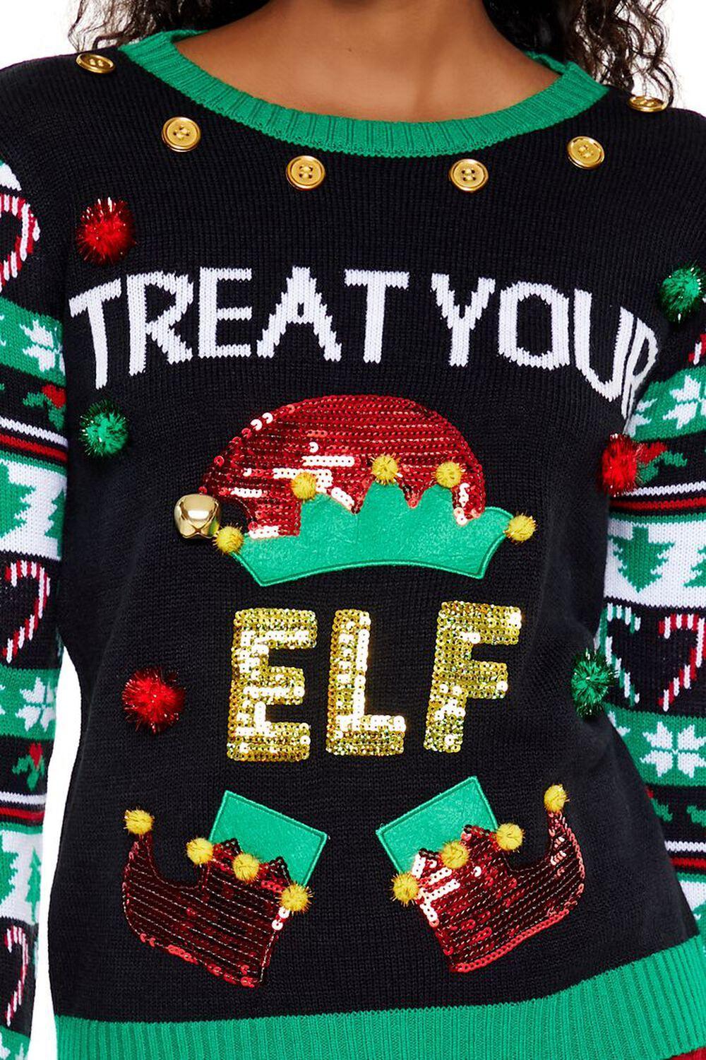 Treat Your Elf Christmas Sweater | Forever 21 Product Image