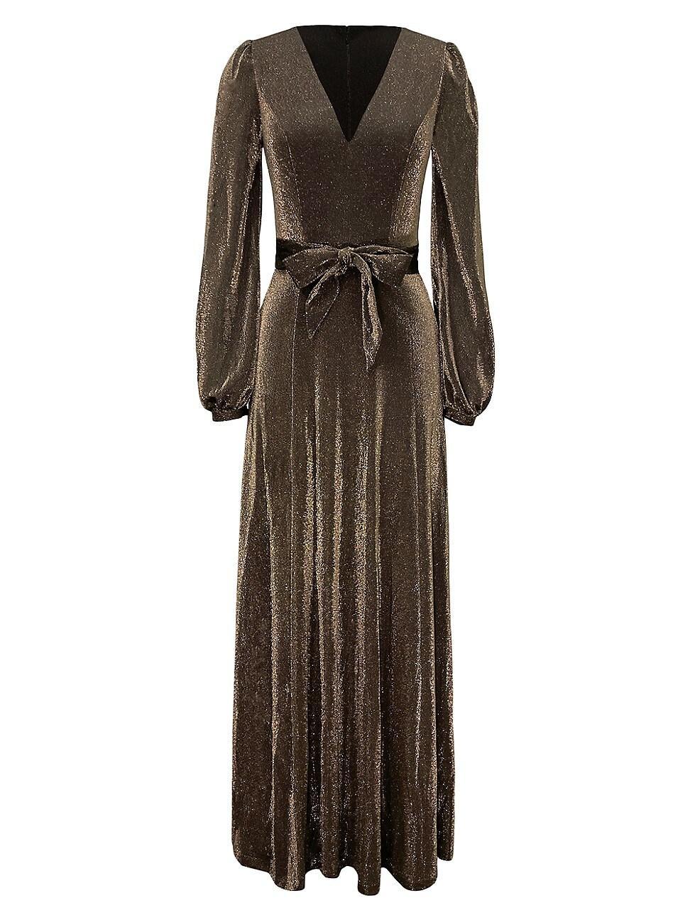 Womens Eris Shimmer Slit Maxi Dress Product Image
