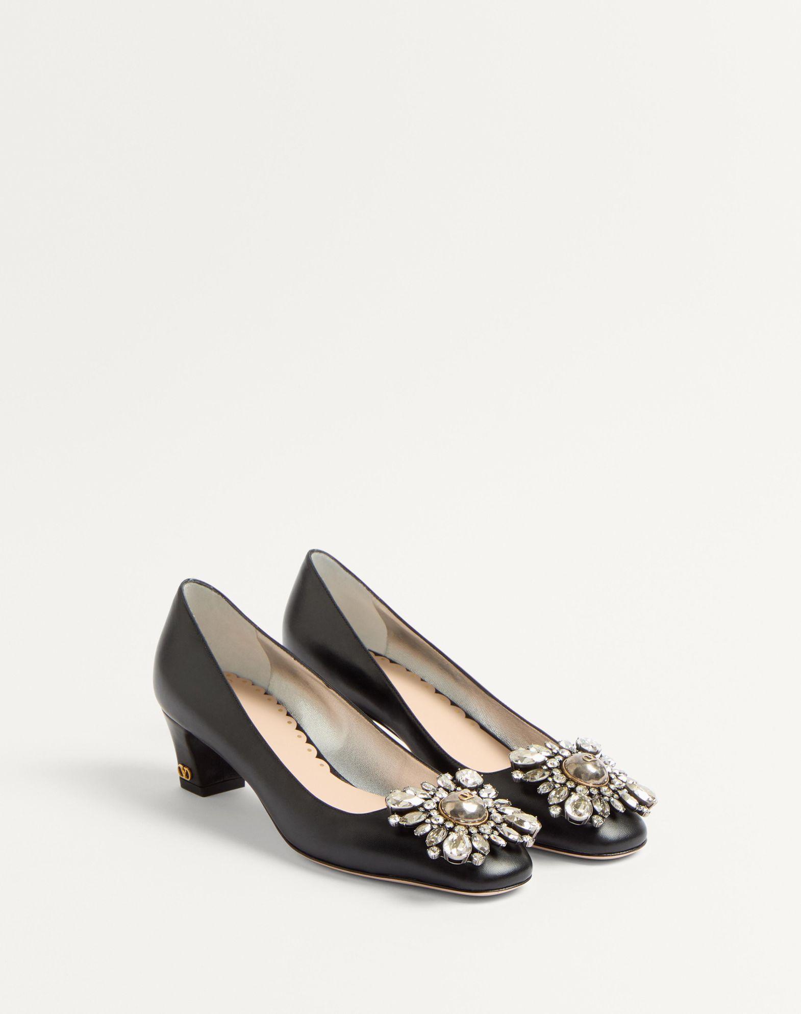 Preshoes Kidskin Pumps With Crystals 45Mm Product Image