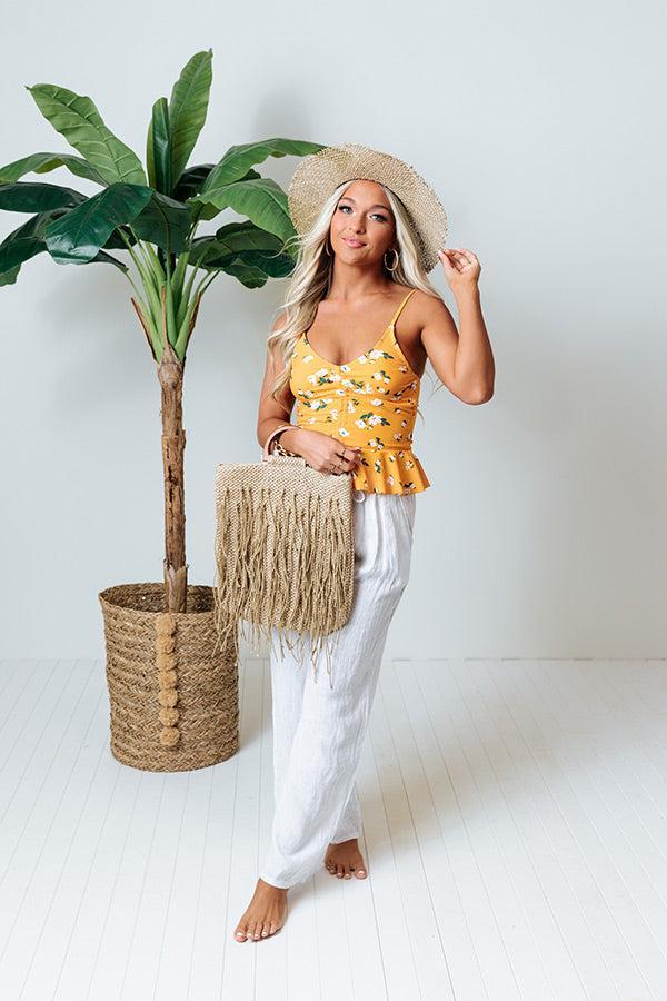 Secret Beach Floral Tankini in Marigold Product Image