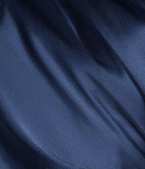Alex Marie Nancy Stretch Satin One Shoulder Short Sleeve Gown Product Image