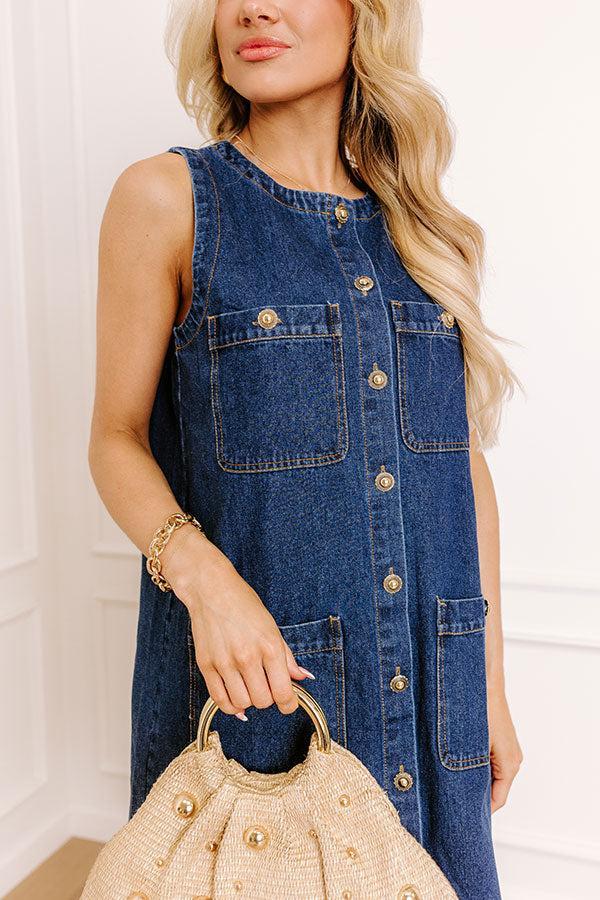 Boston Market Denim Mini Dress Product Image