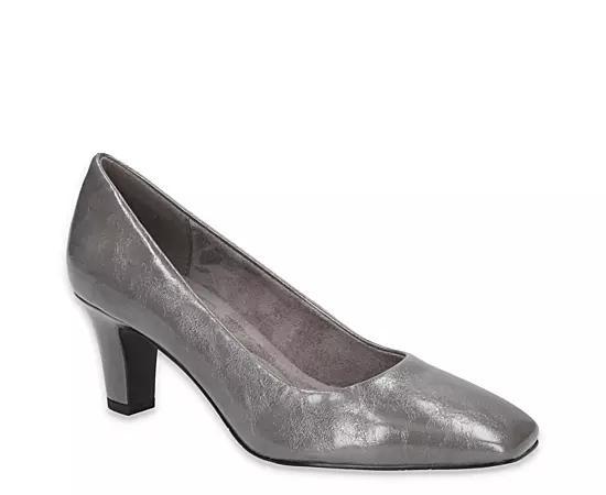 Easy Street Poet Women's Square Toe Pumps, Size: 7.5, Black Crinkled Patent Product Image