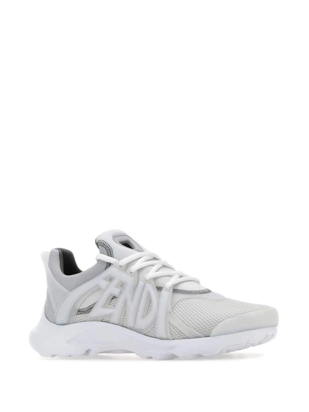 Tag lace-up panelled sneakers Product Image