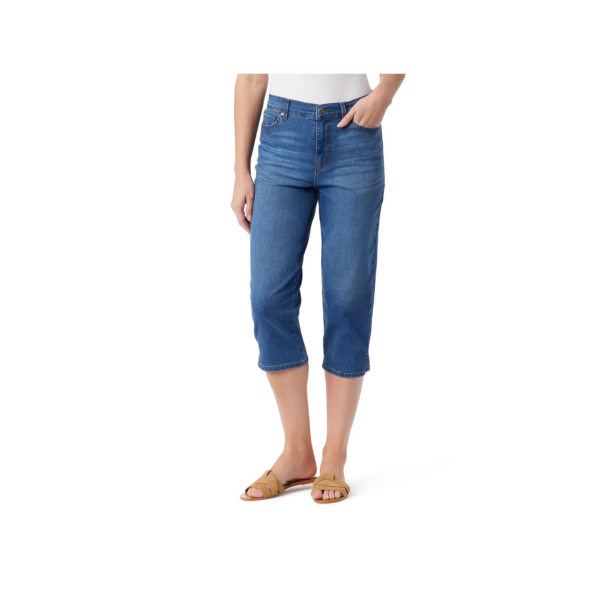 Womens Gloria Vanderbilt Straight-Leg Cut Amanda Capri Pants Product Image