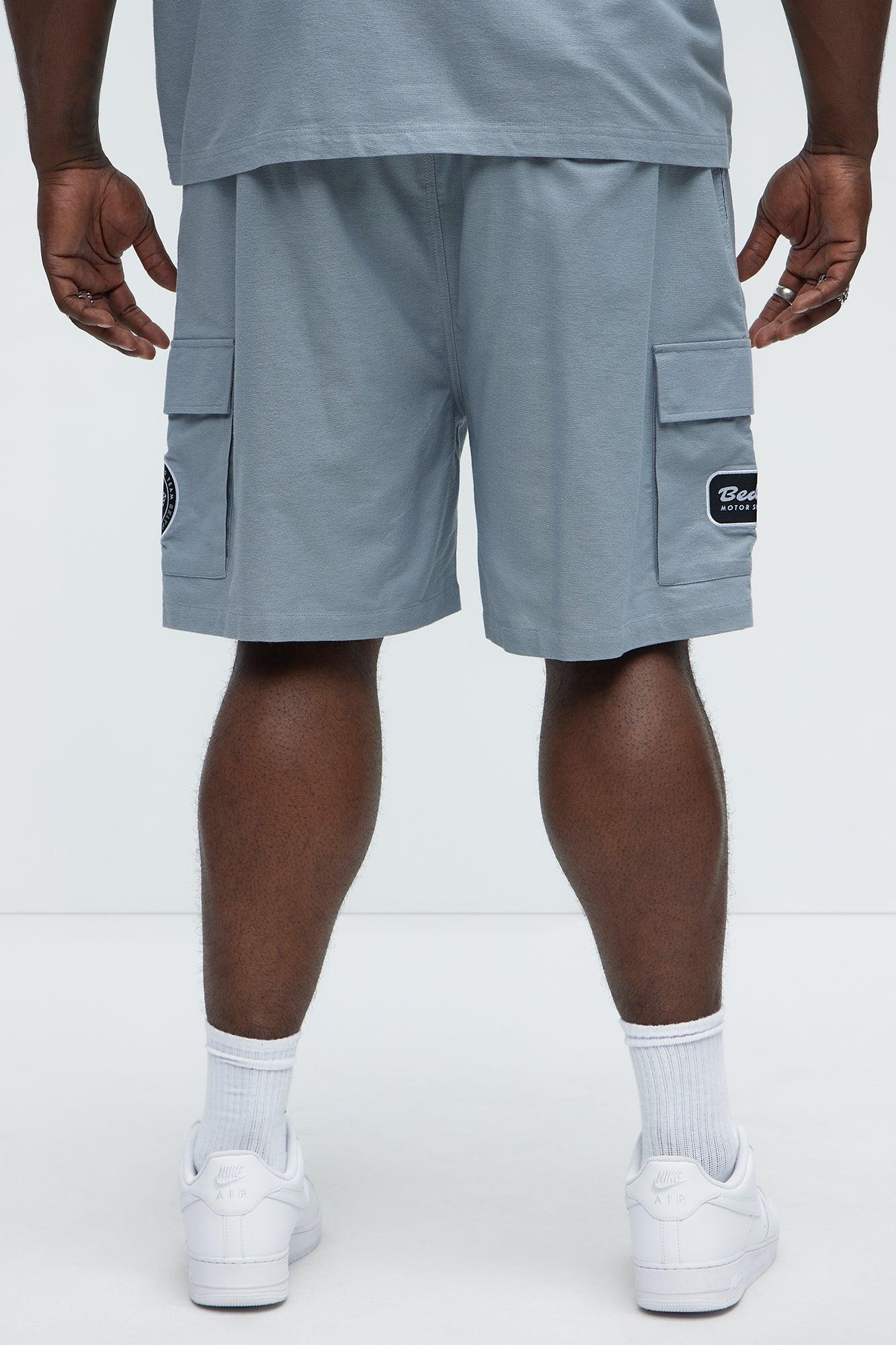 Bedstuy Patch Relaxed Shorts - Light Blue Product Image
