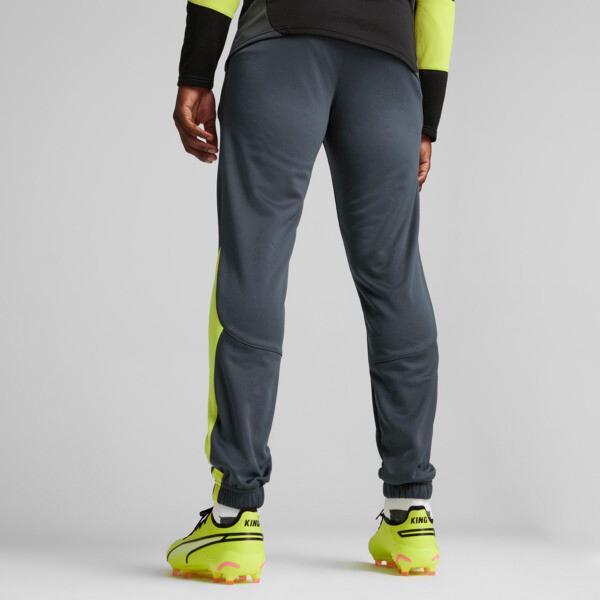 PUMA KING Pro Men's Training Pants in Strong Grey/Electric Lime Product Image