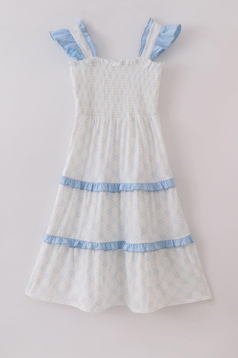 Bow applique print mom&me dress Product Image