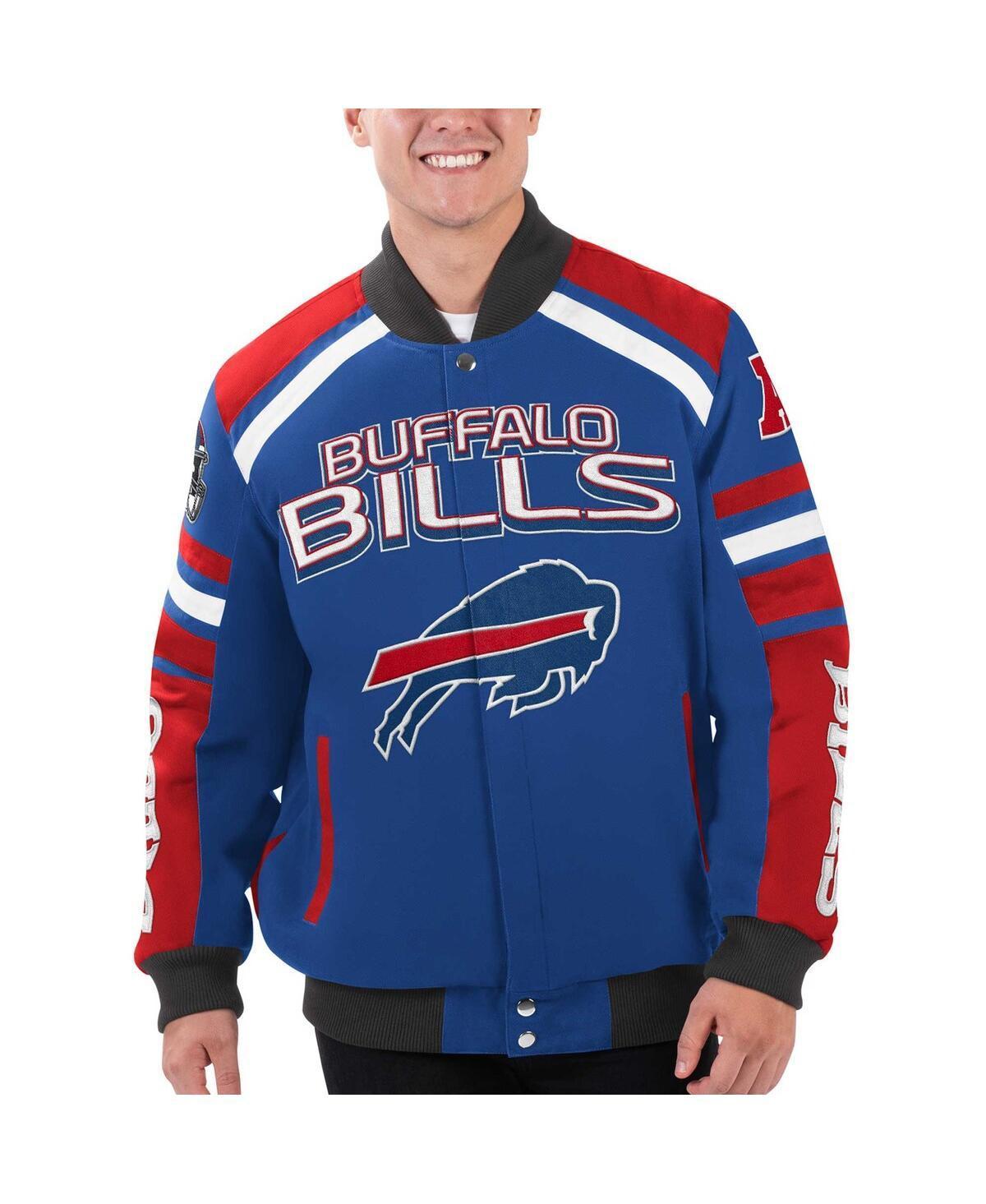 Men's G-III Sports by Carl Banks Royal Buffalo Bills Power Forward Racing Full-Snap Jacket, Size: Small, Blue Product Image