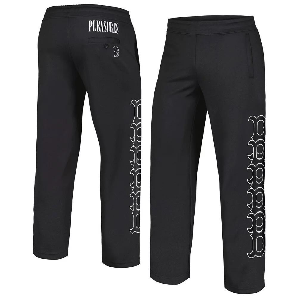 Men's Black New York Mets Pitcher Track Pants, Size: Large Product Image