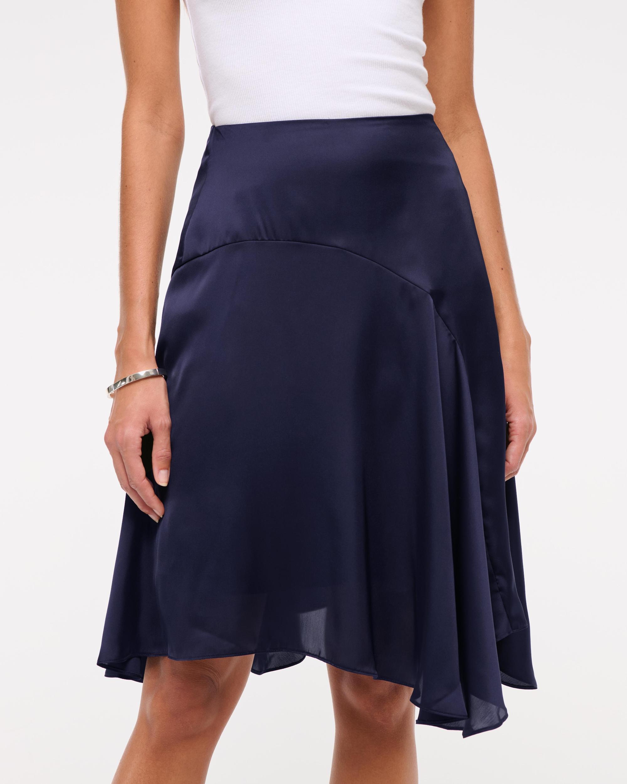 Satin Midi Skirt Product Image
