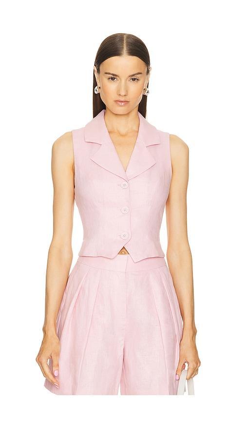 L'ACADEMIE By Marianna Carinne Vest Top In Blush Product Image