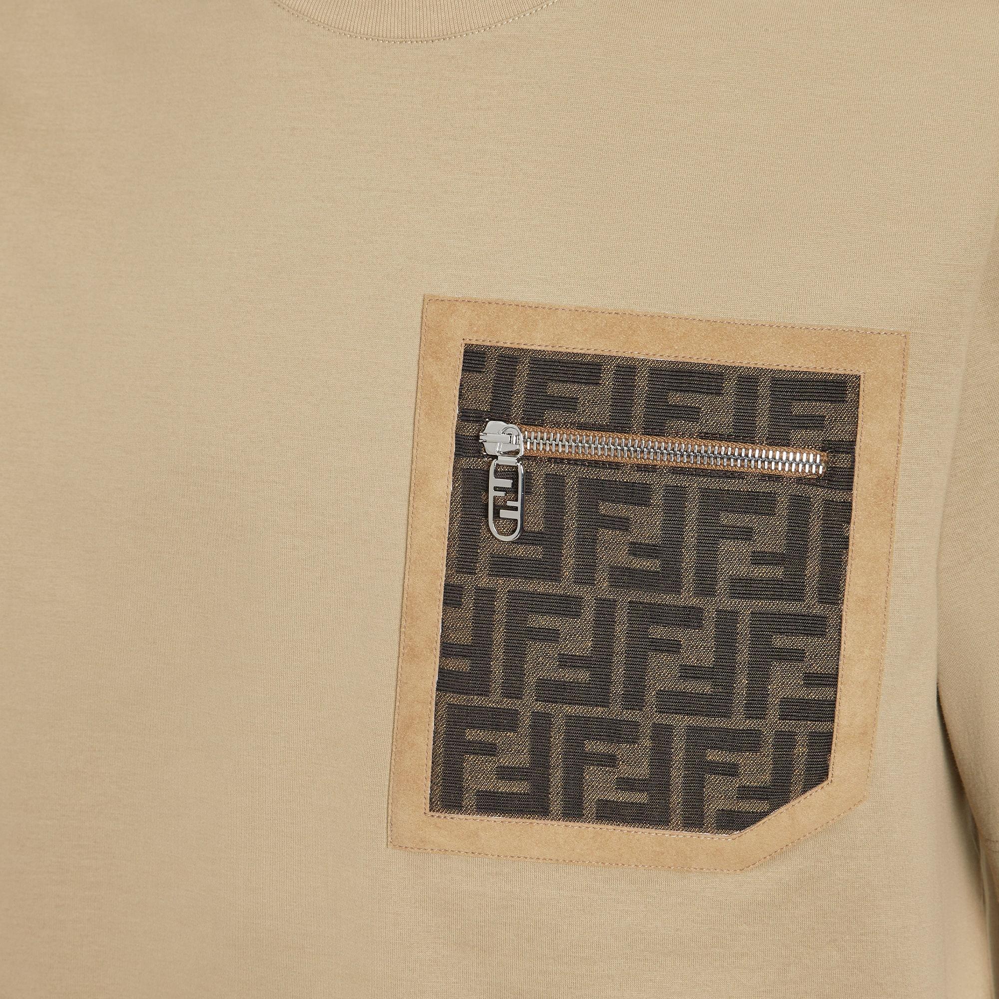 T-ShirtBeige jersey T-shirt Product Image