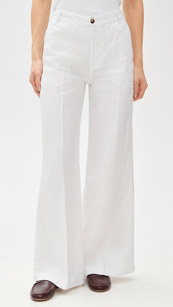 Madewell The Zoe Relaxed Wide Pant in 100% Linen | Shopbop Product Image