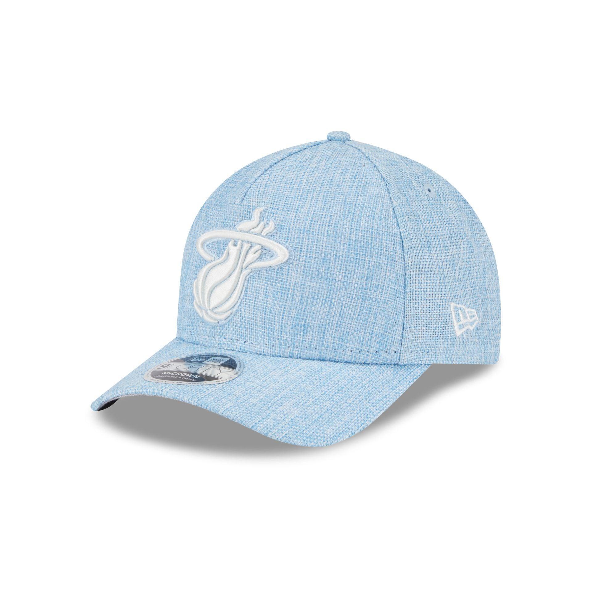 Miami Heat Cotton Weaver Blue 9FORTY M-Crown A-Frame Snapback Hat Male Product Image