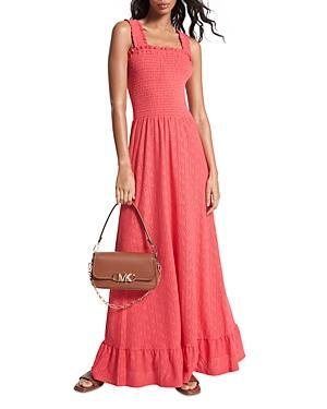 Womens Knite Smocked Eyelet Maxi Dress Product Image