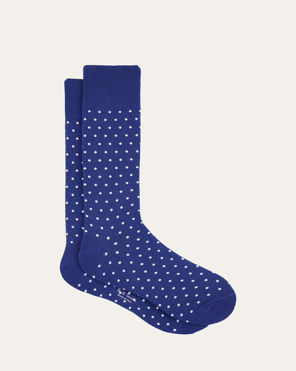 Mens Jeremy Polka Dot Crew Socks Product Image